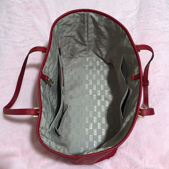 ‎Michael Kors Jet Set Medium Tote Bag Red - Picture 14 of 16